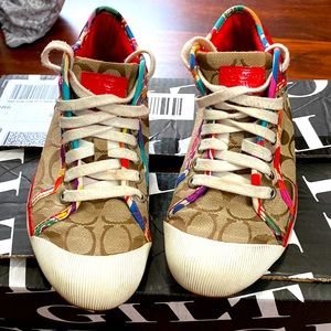 Multi colored Coach high top sneakers